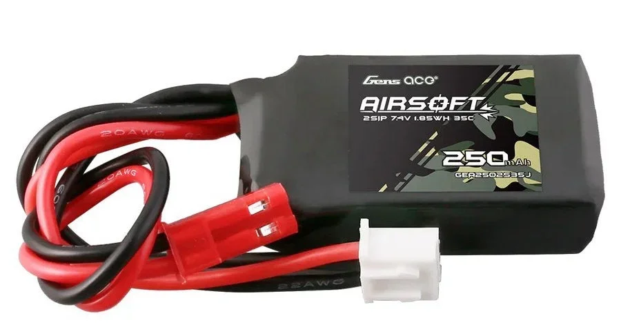 Gens ACE Li-Pol Battery 7.4V 250mAh, 35C, JST Gens ACE Li-Pol Battery 7.4V 250mAh, 35C, JST