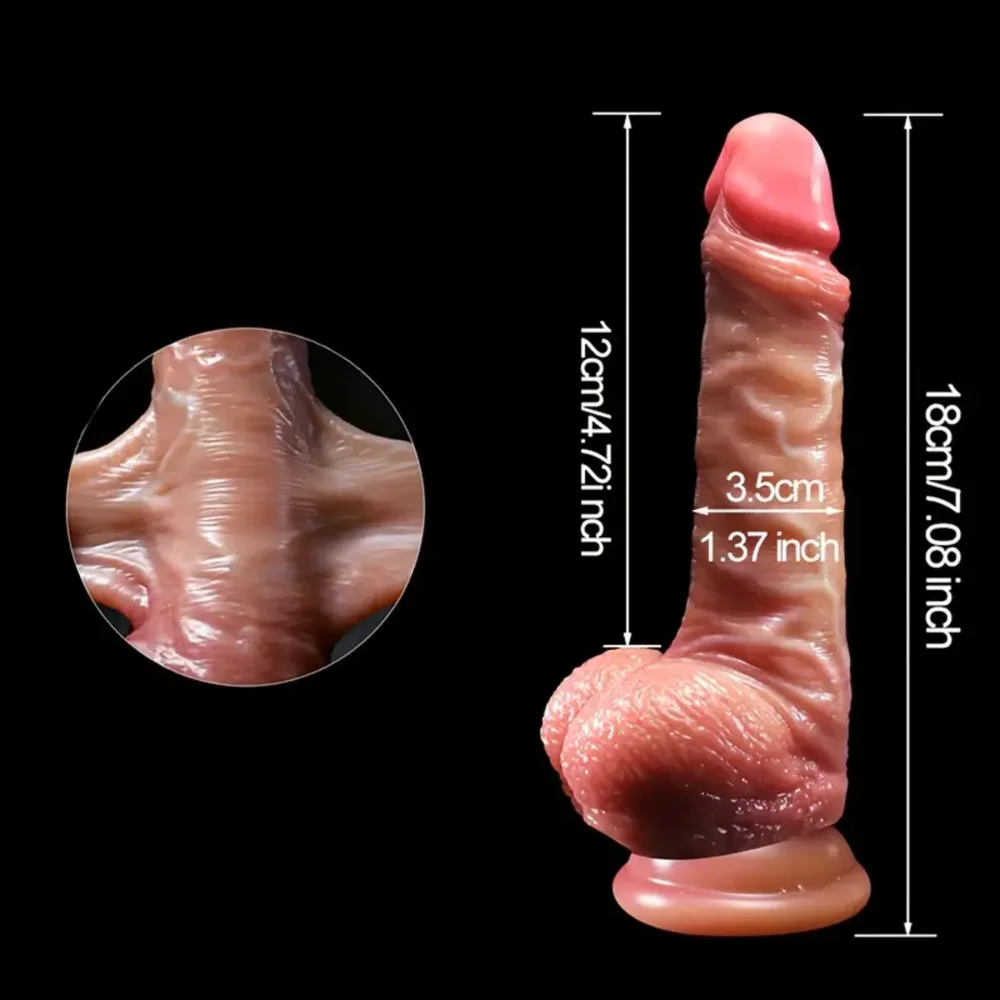 DILDO MED RÖRLIG FÖRHUD - Bild 3