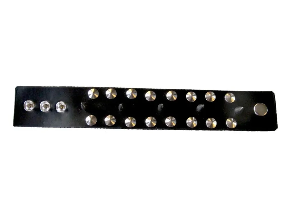 Nitarmband med runda och spike nitar - Bild 2