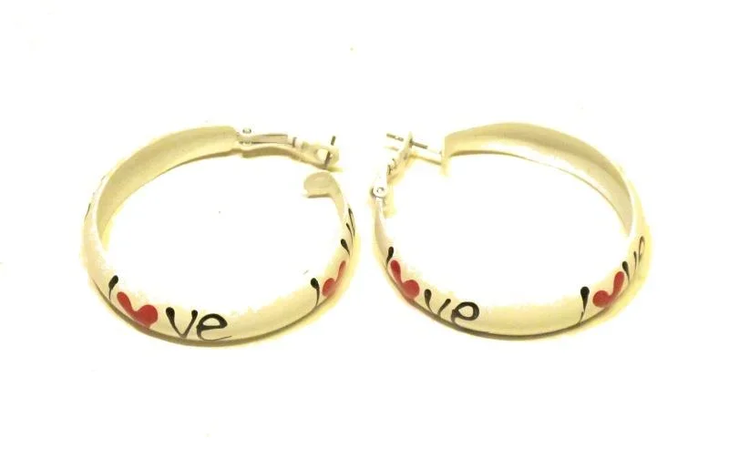 Ring örhängen - Love