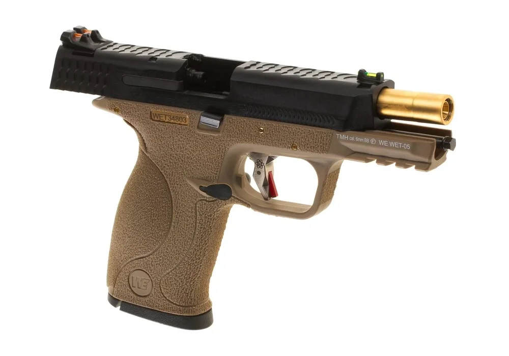 WE WET-05 BK Gold Barrel Metal Version GBB - FDE - Bild 3
