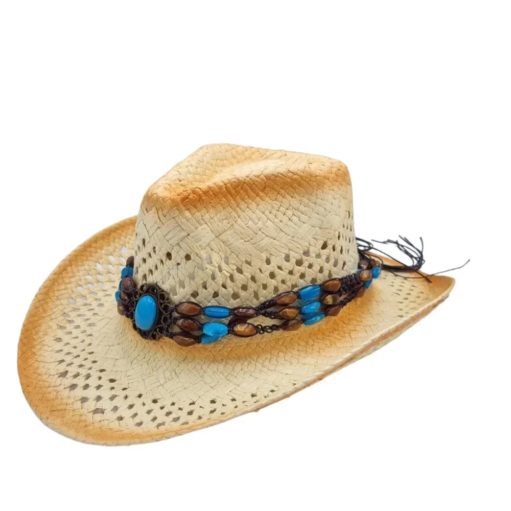 Cowboyhatt Blue medallion white - Bild 2
