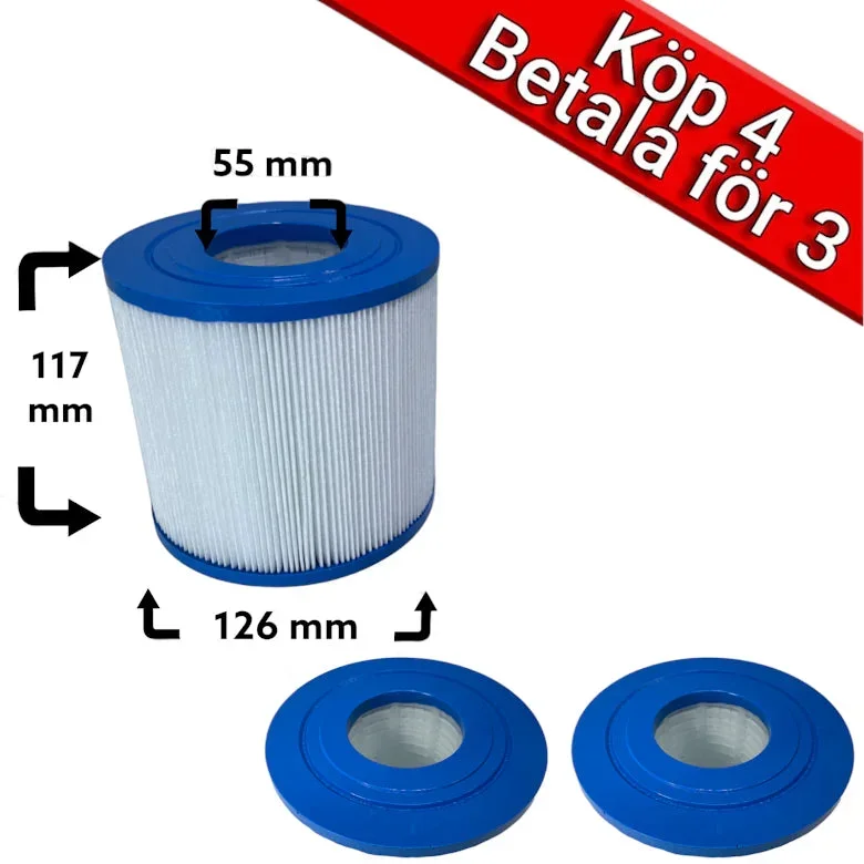 4-pack Spafilter som passar b.la. Beachcomber, Catalina, Clearwater, Coleman, Hydropool, Maax, PDC, Sundance 4-pack Spafilter som passar b.la. Beachcomber, Catalina, Clearwater, Coleman, Hydropool, Maax, PDC, Sundance