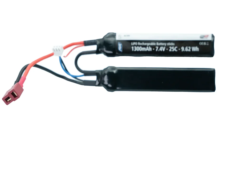 7.4v Li-Po Battery 1300 mAh, 25C, 2 stick, T-Plug - Bild 2