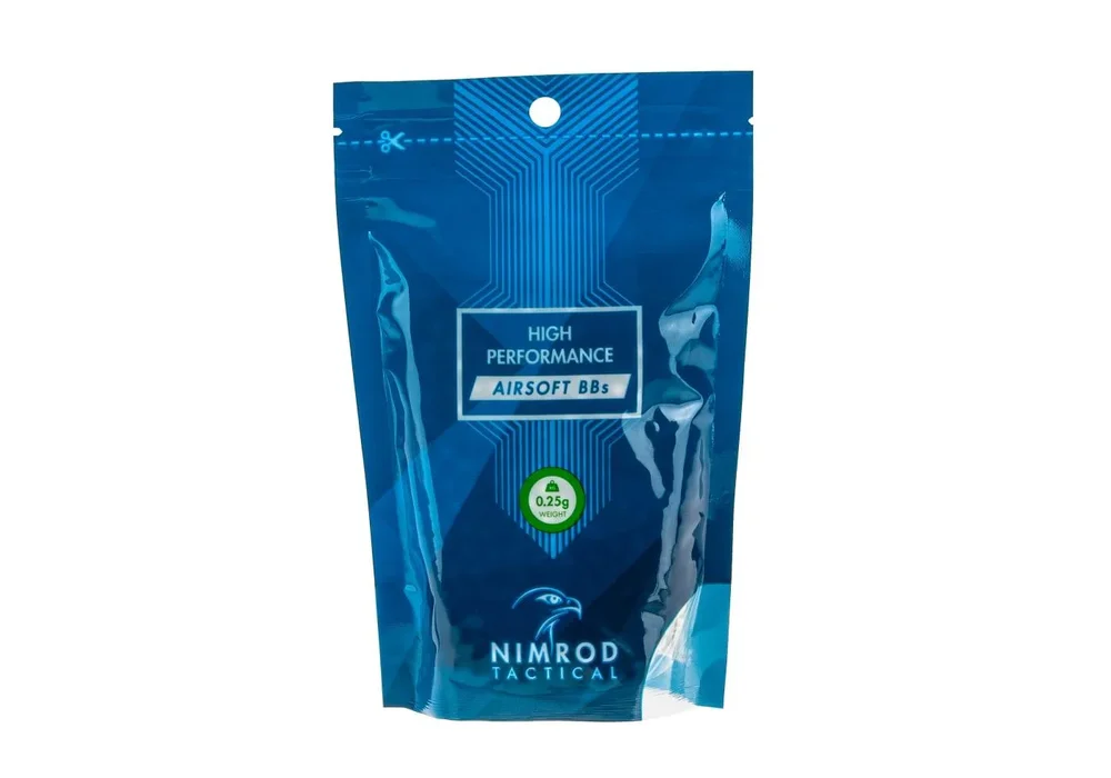 Nimrod High Performance BBs – 0,25g – 1000 stk. Nimrod High Performance BBs – 0,25g – 1000 stk.