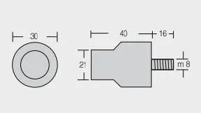 Zinkanod  YANMAR,  motor, 40*30 thread: 8*1.25, 0.157KG, Y104211-41300 - Bild 2