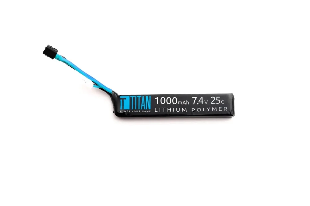 TITAN Li-Po Batteri 7.4V 1000mAh 25C – Stick (Buffer) T-Dean TITAN Li-Po Batteri 7.4V 1000mAh 25C – Stick (Buffer) T-Dean
