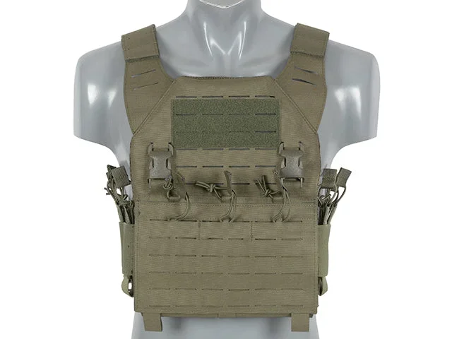 Recon Plate Carrier Buckle Up vest med AR15/AK-magasinlomme, laser-cut – Ranger Green - Bild 1