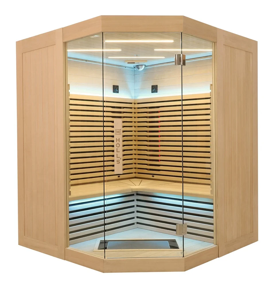 Holl’s Canopée Infraröd Bastu 3 Personer Hörnmodell – Triple Care Full Spectrum & Kromoterapi - Bild 2