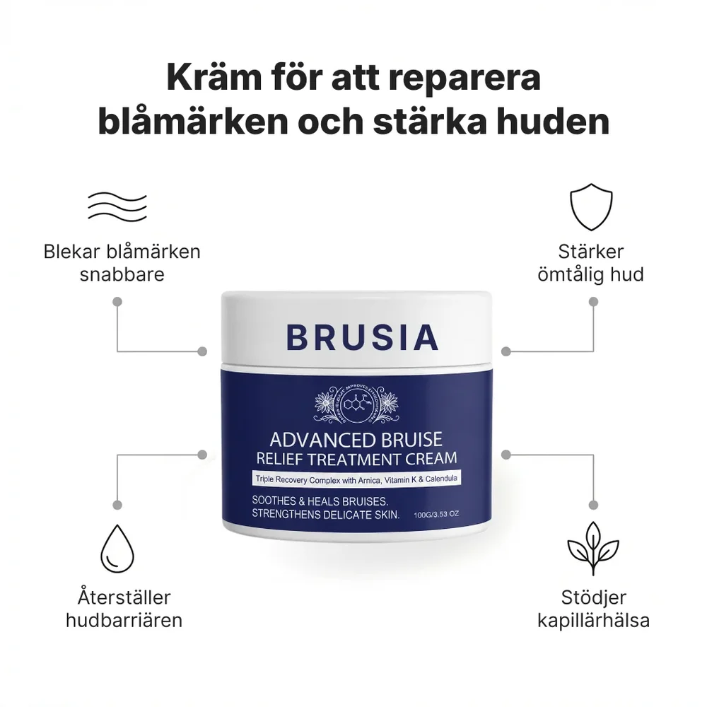Brusia® | Äntligen en kräm som får blåmärken på känslig hud att blekna - Bild 3