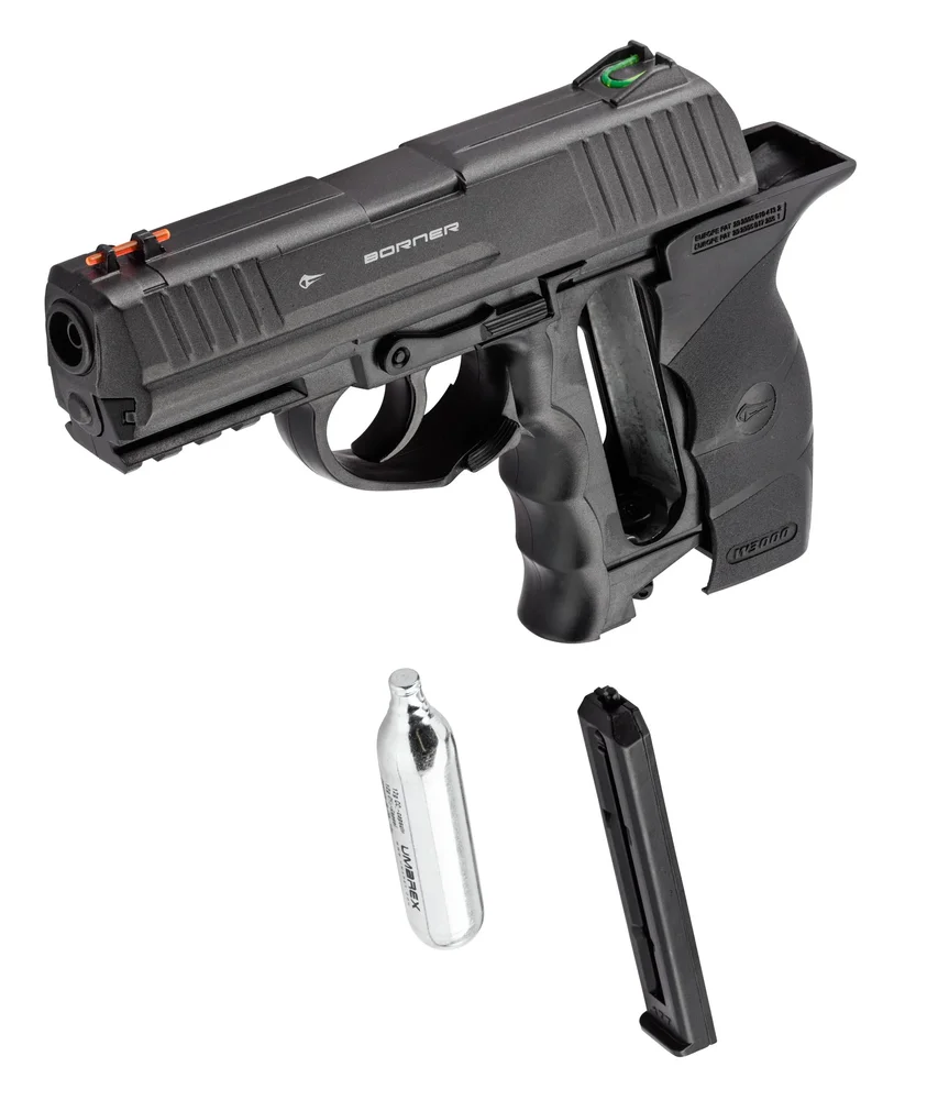 Borner W3000M CO2-pistol med fast cylinderhoved, kal. 4,5 mm BB - Bild 2