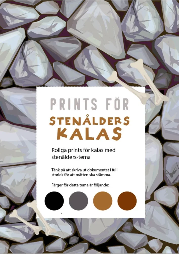 Prints för temakalas: Stenåldern (PDF-format) - Bild 1