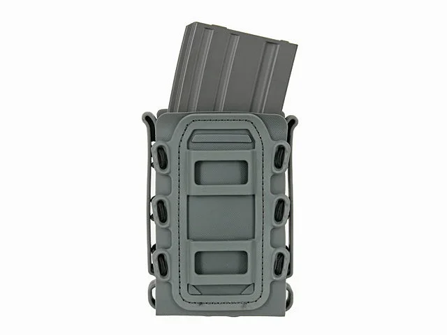 Soft shell riffelmagasinlomme til 5,56 med MOLLE-clips – Wolf Gray Soft shell riffelmagasinlomme til 5,56 med MOLLE-clips – Wolf Gray