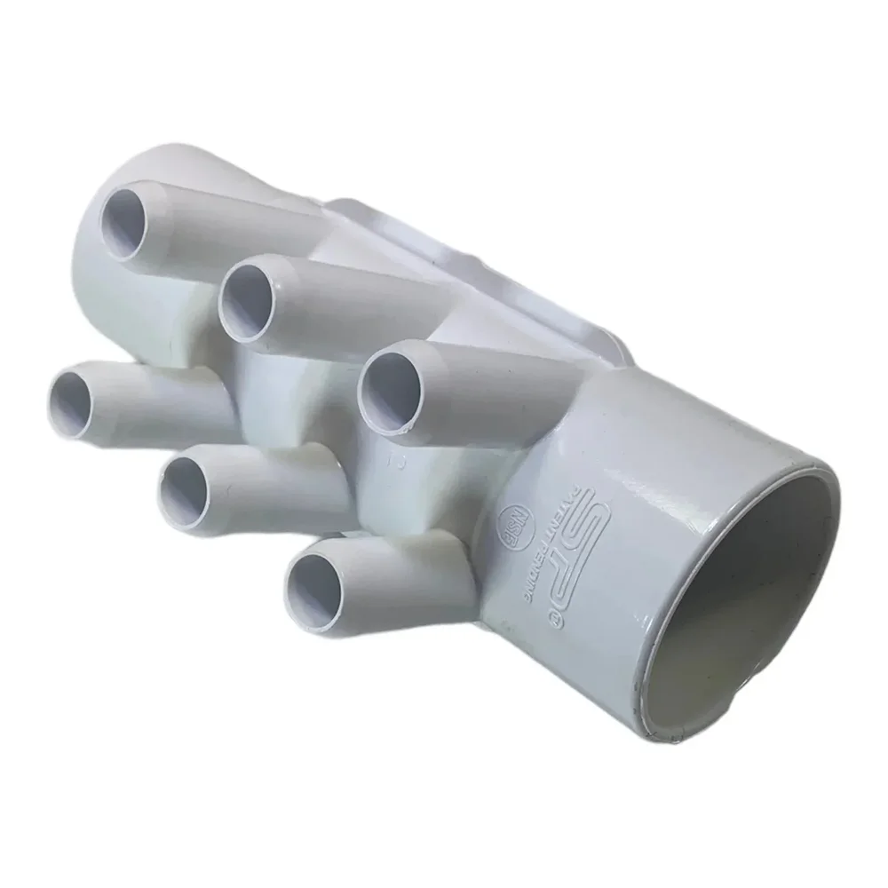 PVC Fördelare 2"/2" hona/hane samt 6x3/4" hane slät CS - Bild 1