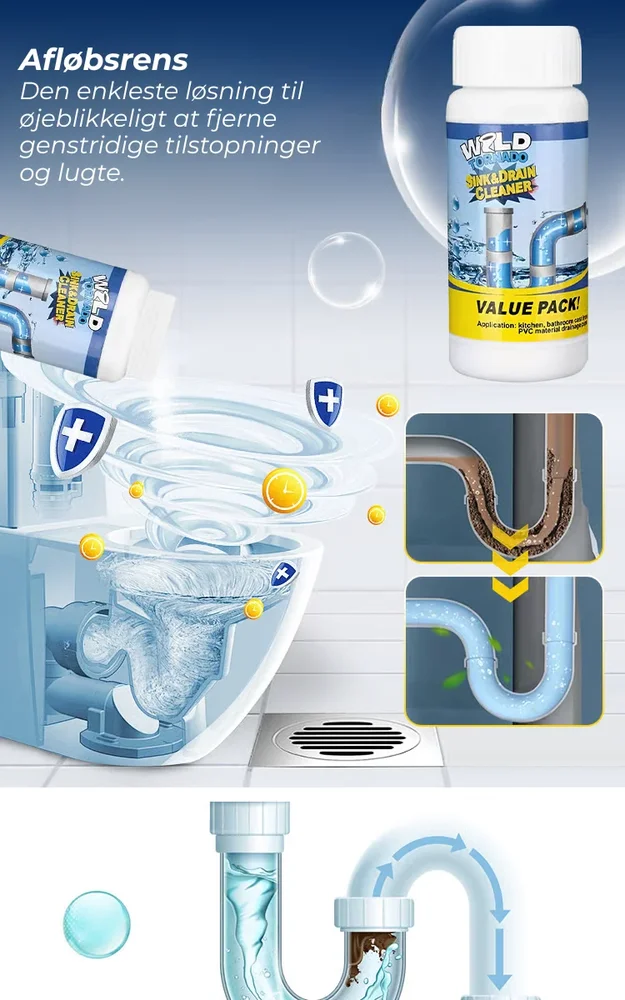 FriskRør® | Enzymaflödesrens – Djuprengörande, Rörsäker, Citrusfräsch - Bild 1