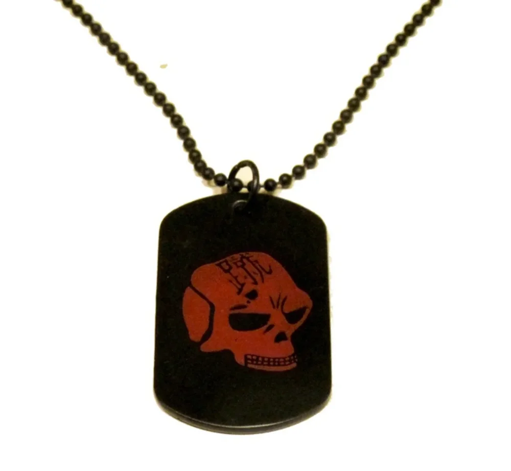 Dog Tag halsband med dödskalle - Bild 1