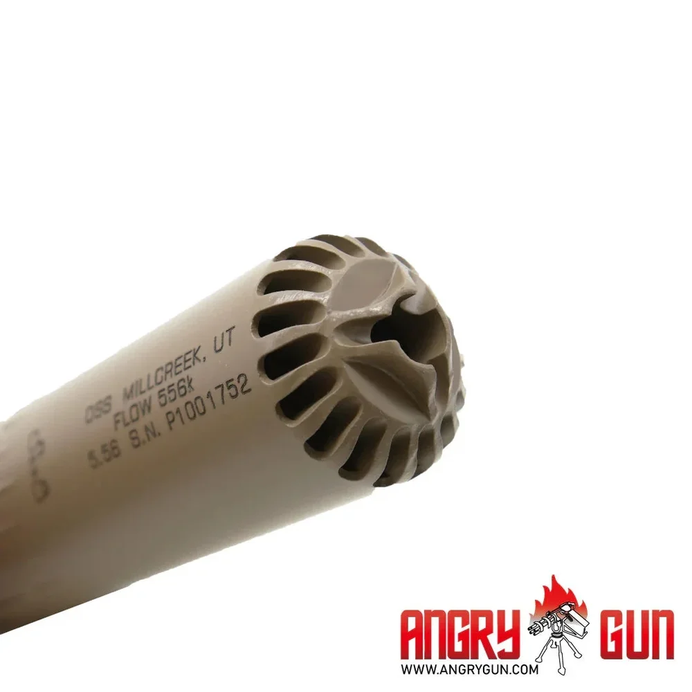 Angry Gun FLOW 556K lyddæmper i 3D-printet stål, 14 mm CCW - Bild 3