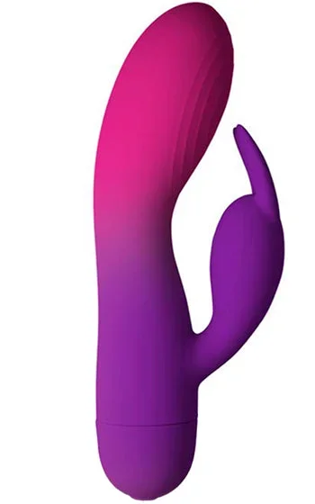 Glo-Girl Rabbit – Supermjuk Rabbitstav i Silikon med Dubbla Vibratorer - Bild 1