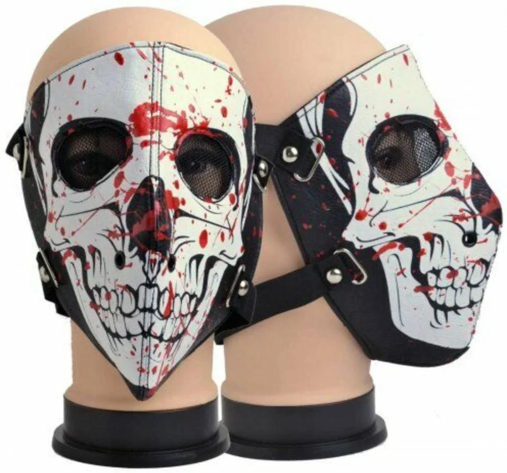 Dödskalle mask läder Motorcykel - Bild 1