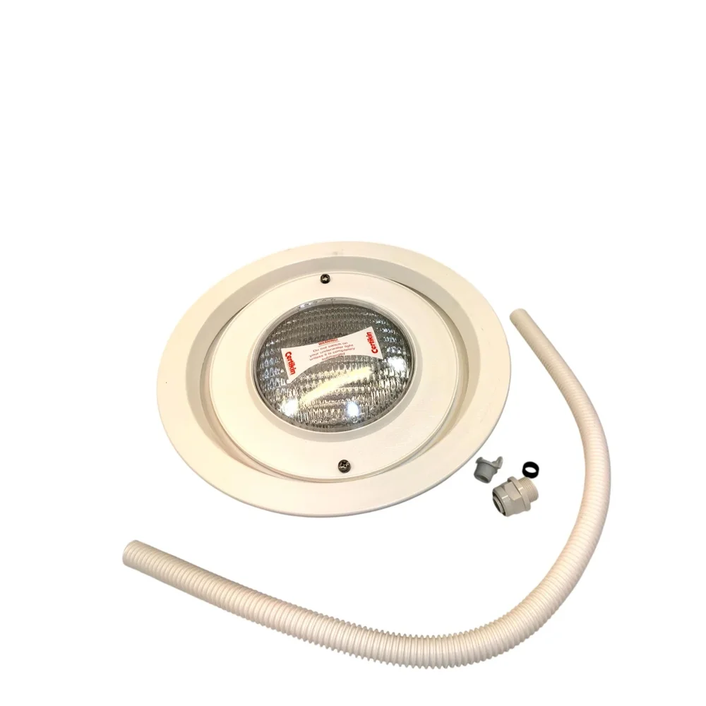 Lampa insats 300W med vit ram till Poolbelysning Nisch CERTIKIN (nisch köps separat)