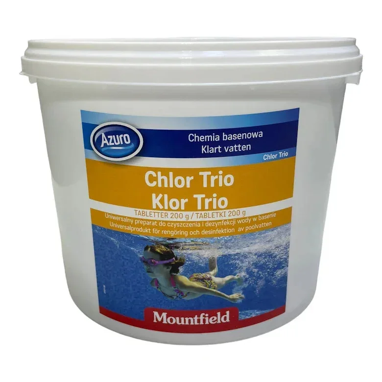 Azuro Veckoklor Klor TriTab 200g 3 kg - Bild 1