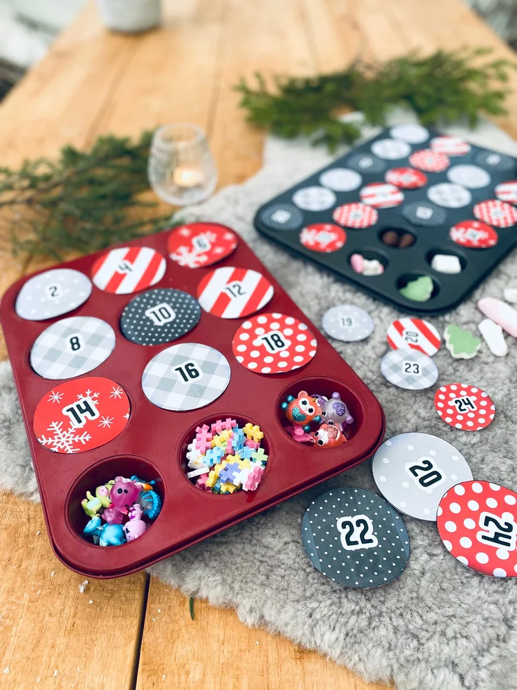 Julkalender: Kalender av muffinform Julkalender: Kalender av muffinform