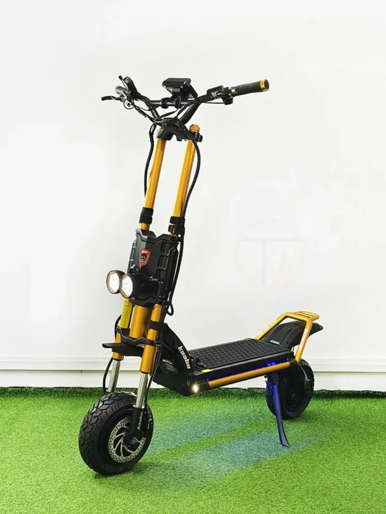KAABO Wolf King GTR Elektrisk Scooter 2000W 72V 35Ah Guld - Bild 1