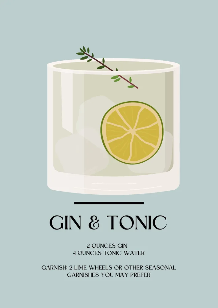 Gin Tonic Poster Gin Tonic Poster