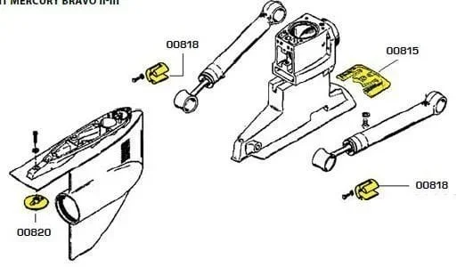 Aluminiumanod Bravo II-III motorer, komplett kit, TKITBRAVOII-III-AL - Bild 2