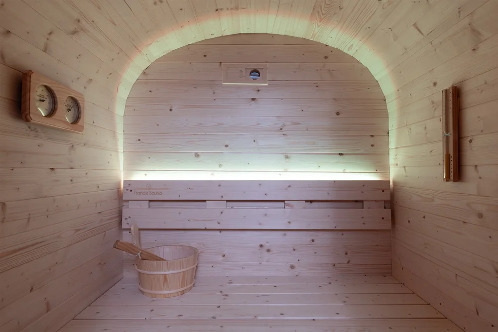 Sauna Gaïa Urban 2 Personer – Utomhusbastu i Kanadensisk Gran (130x130 cm) - Bild 3