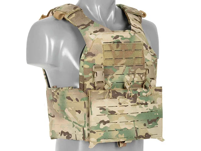 QRF Plate Carrier Buckle Up med AR15/AK-magasinlomme, laser-cut – Multicam - Bild 3