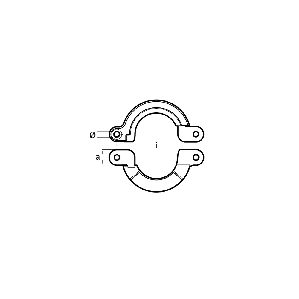Zinkanod Yanmar split collar för Saildrive Yanmar SD20-SD60 saildrives, 196440-02660, T01305/1 - Bild 3
