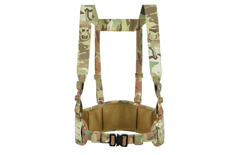 Taktisk patruljebælte med seler, MOLLE laser-cut – Multicam Taktisk patruljebælte med seler, MOLLE laser-cut – Multicam