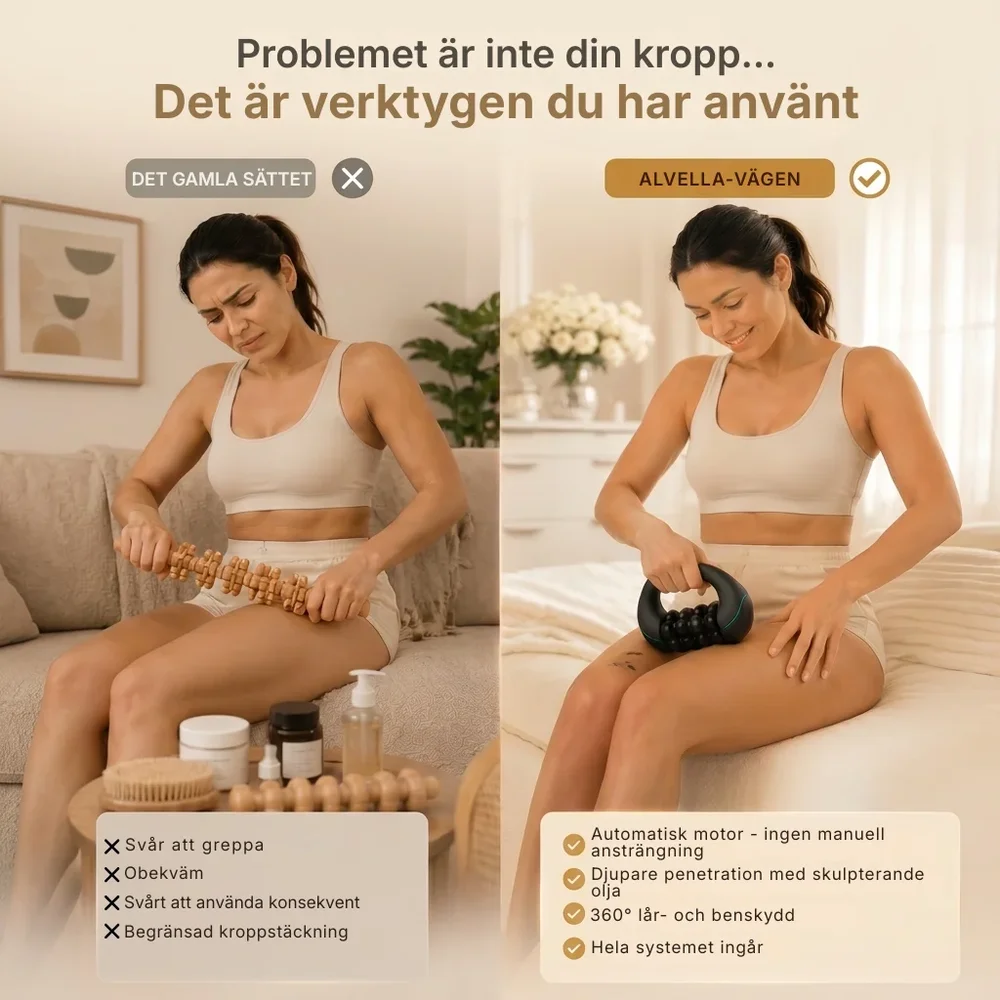 Alvella® | Automatisk djupvävnadsmassager för celluliter på lår, ben, armar och sätesmuskler - Bild 2