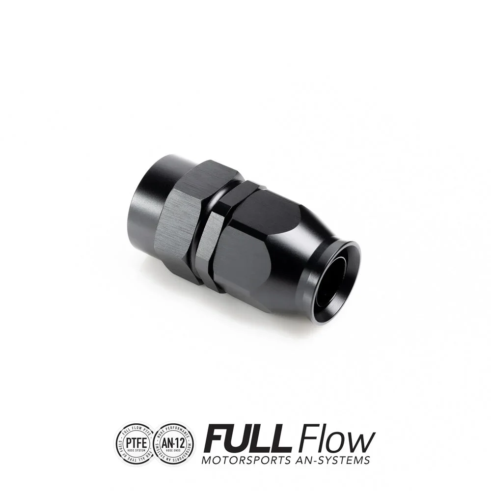 Full flow PTFE hose end straight AN-12
