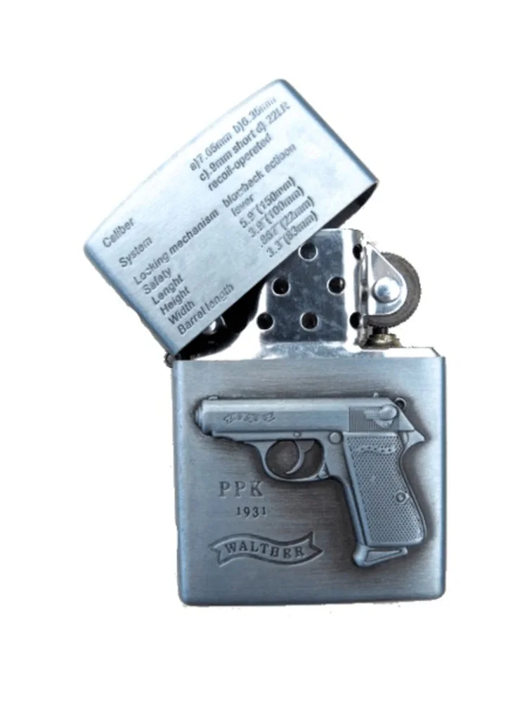 Pistol PPK - Silverfärgad bensintändare - Bild 2