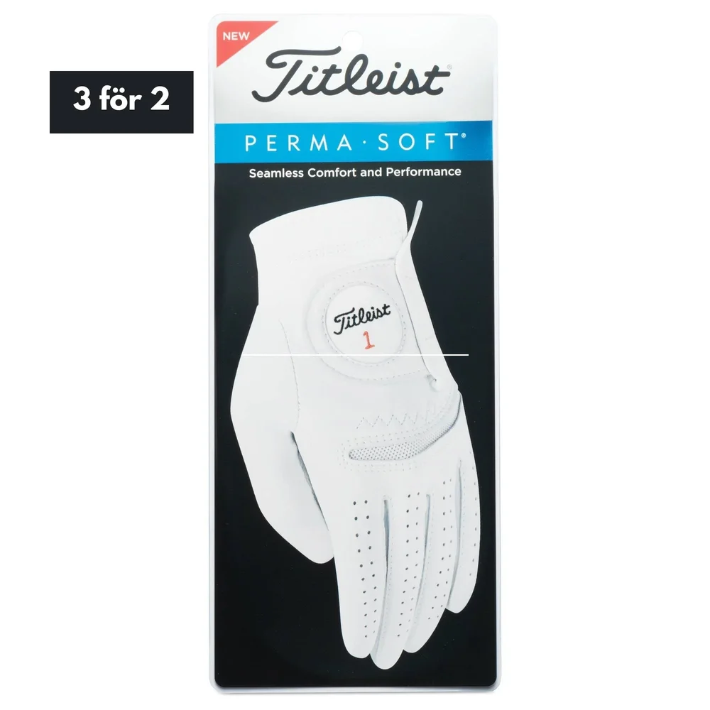 Titleist Permasoft Cadet White Herr Golfhandskar Herr - Bild 1