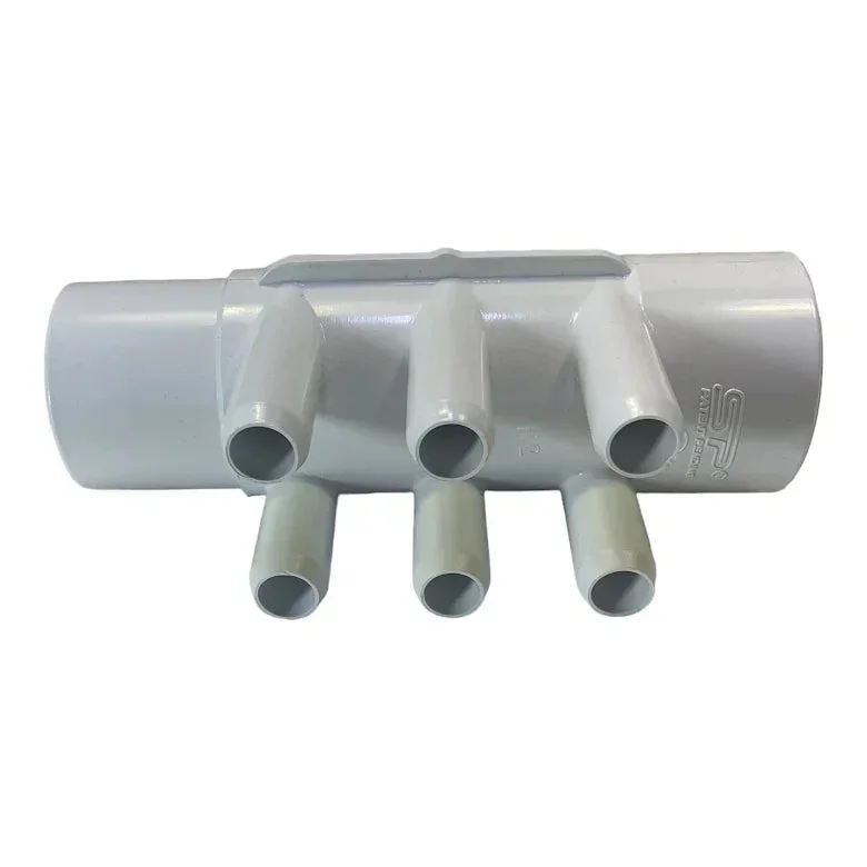 PVC Fördelare 2"/2" hona/hane samt 6x3/4" hane slät CS - Bild 3