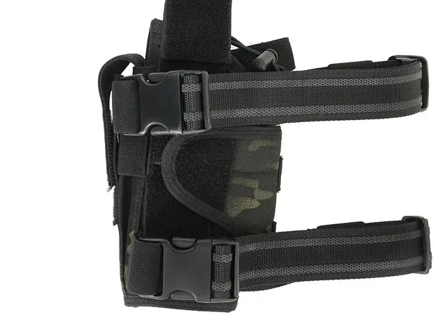 Taktisk drop leg-hylster med 2 bæremåder – Multicam Black - Bild 3