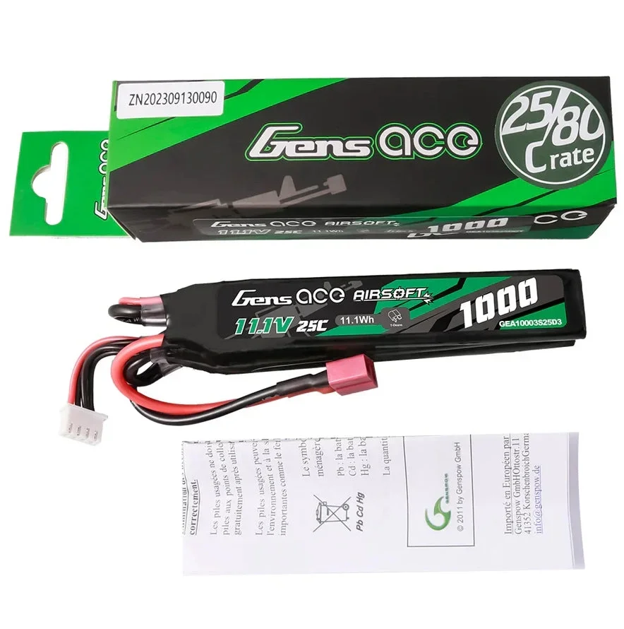Gens ACE LiPo Batteri 11,1V 1000mAh 25C - Crane T-Dean - Bild 2