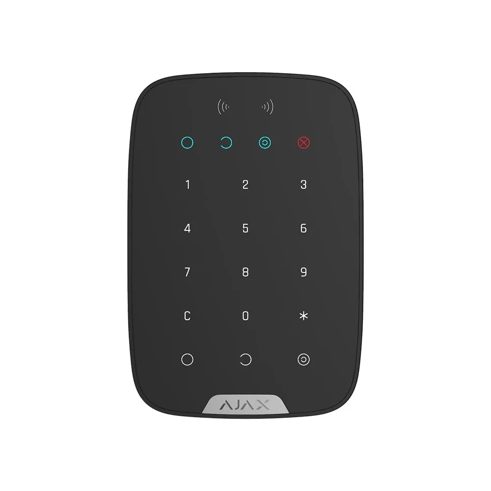 AJAX Keypad Plus (8EU) ASP Black | Wireless touch keypad supporting encrypted contactless cards and key fobs | svart AJAX Keypad Plus (8EU) ASP Black | Wireless touch keypad supporting encrypted contactless cards and key fobs | svart