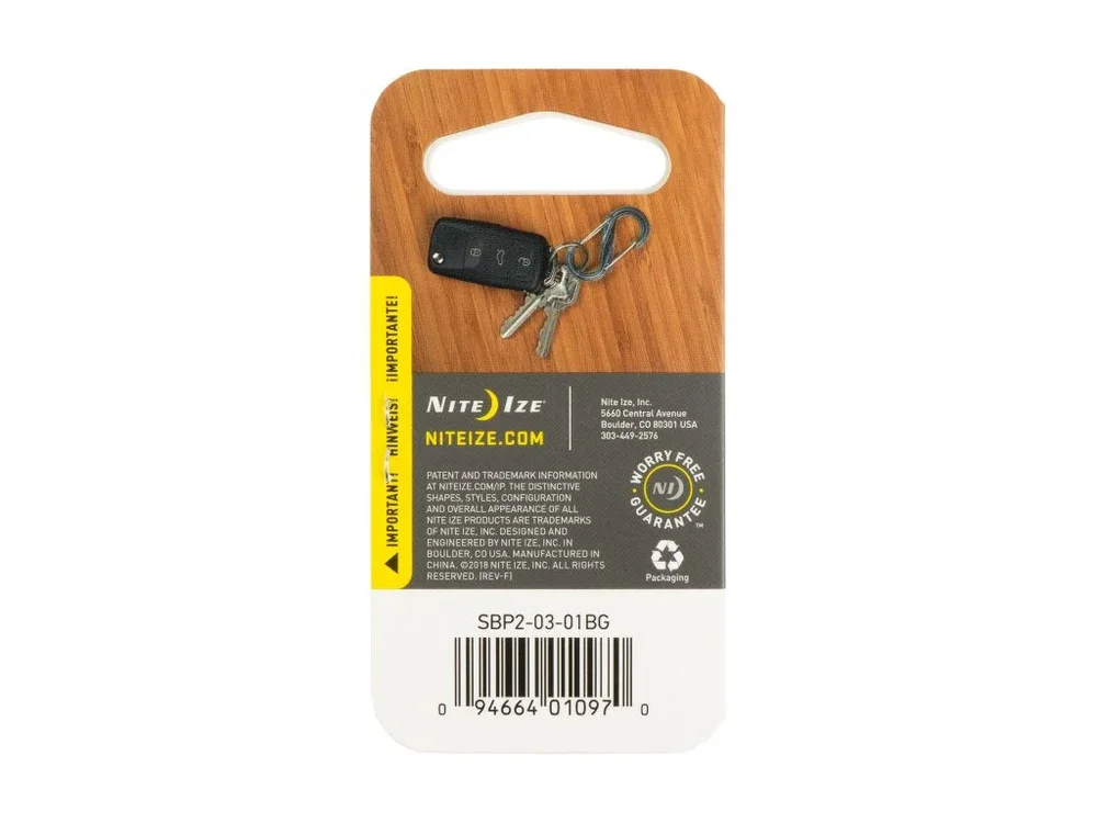 S-BINER® PLASTIK DUAL Karabinhage, SORT - STØRRELSE 2 - Bild 3