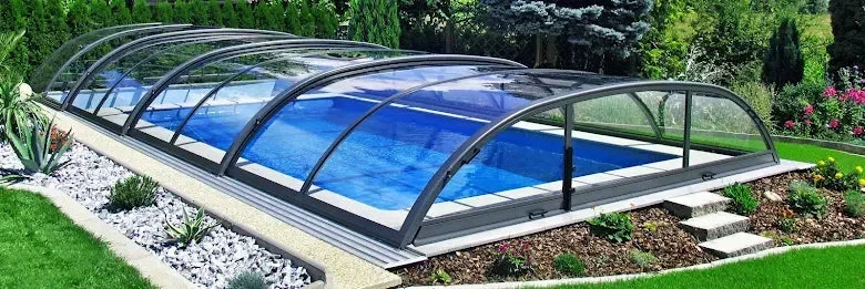 Pooltak Novara B Klarplast Antracit 7,62×3,75m