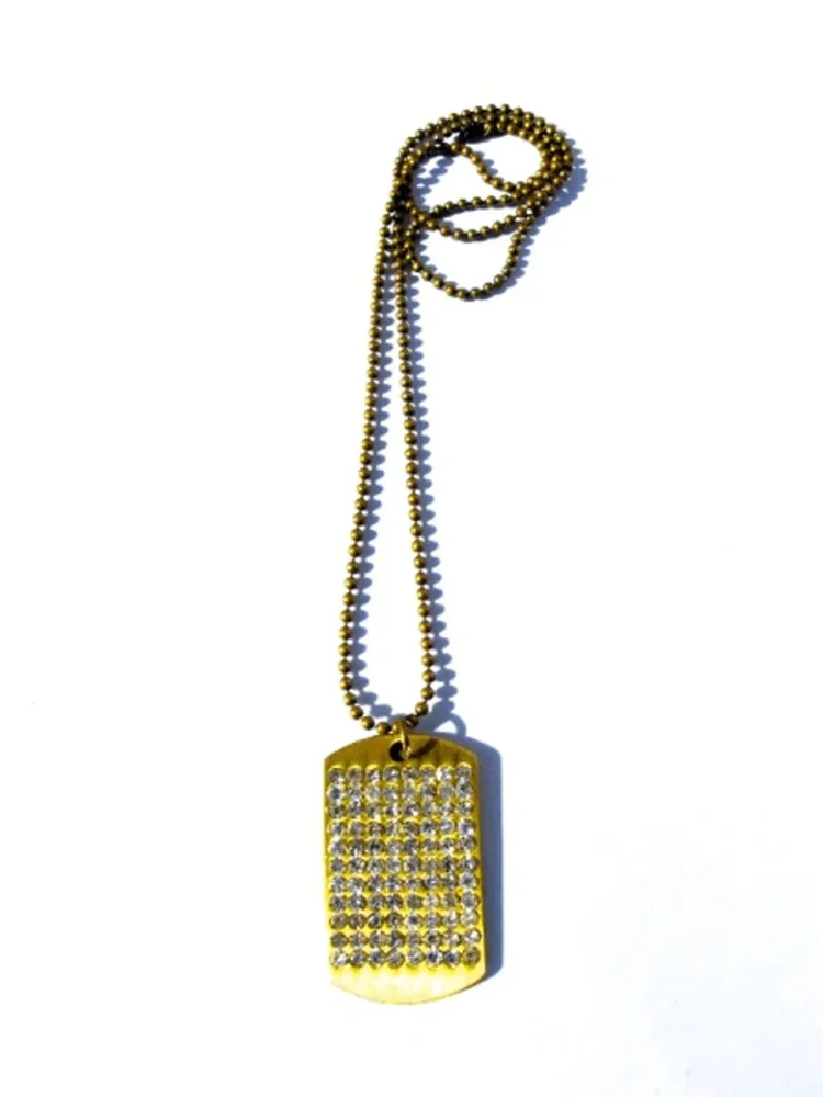 Dog Tag Halsband med kristaller - Bild 1