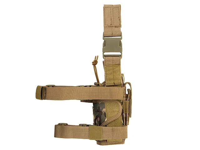 Taktisk drop leg-hylster med 2 bæremåder, til venstrehåndede – Multicam - Bild 2