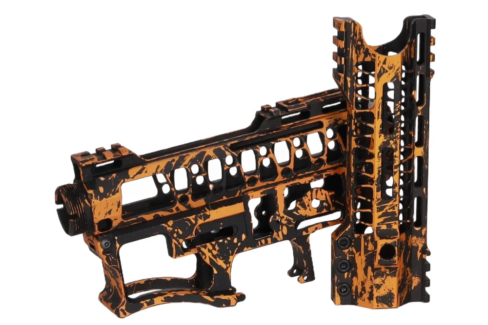 Specna Arms x Mancraft CNC Speedsoft Splash Anodised kit for M4/M16 replicas  Black-Orange - Bild 1