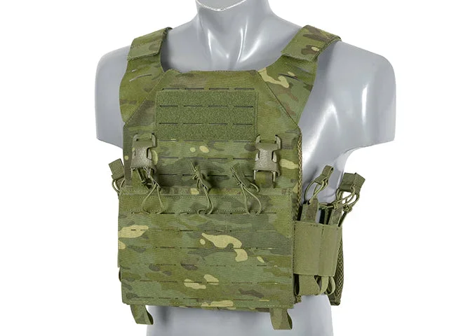 Buckle Up Recon Plate Carrier med AR15/AK-magasinlomme, laser-cut – Multicam Tropic - Bild 2