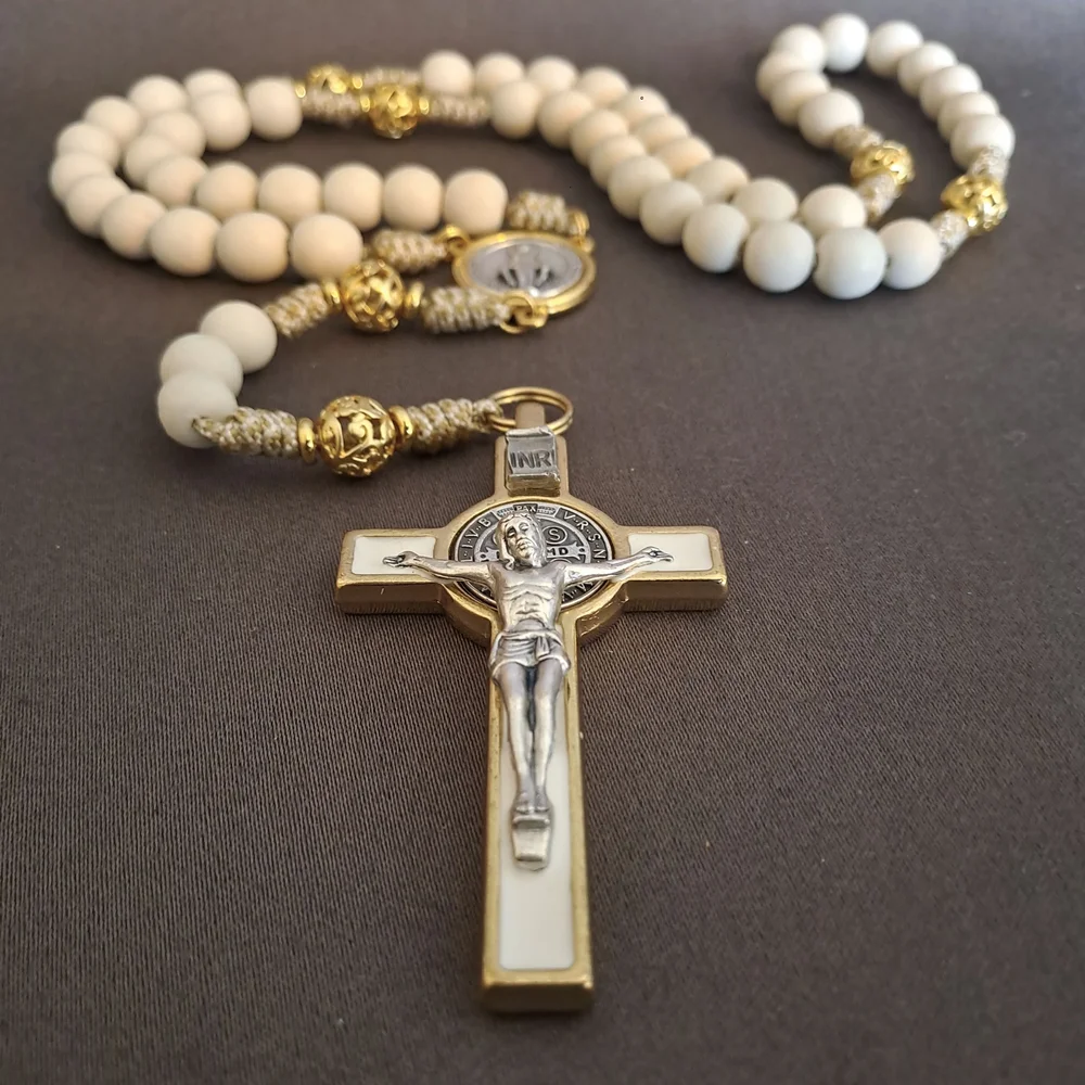 Guld och Vit Benedictus Rosenkrans - Bild 2