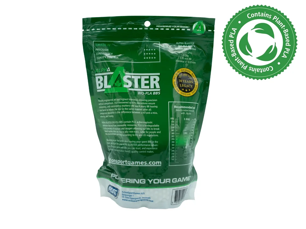 Alpha Blaster PLA kugler, 0,28 g - 1 kg pose - Bild 2