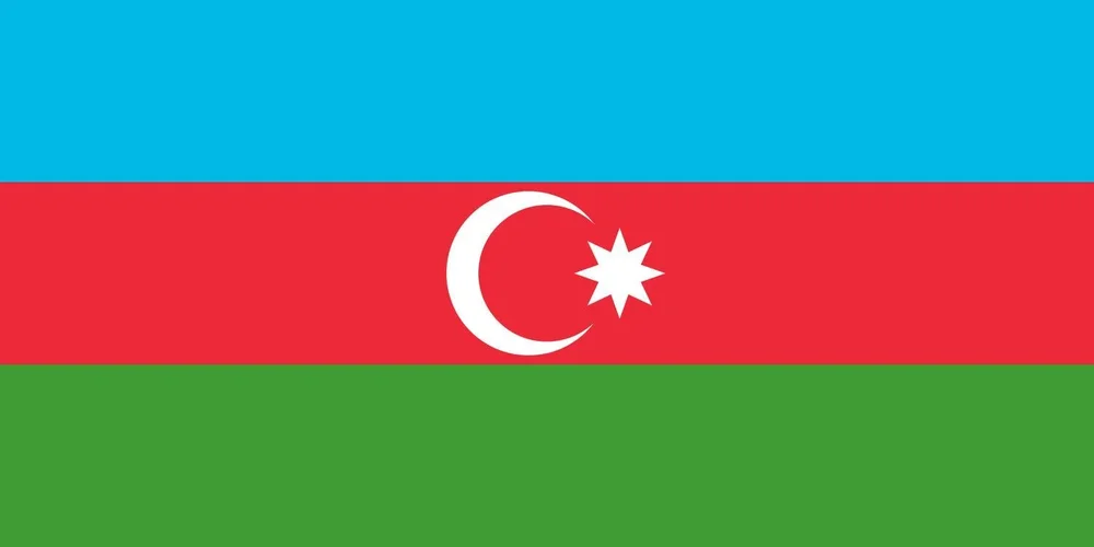 Azerbajdzjan flagga